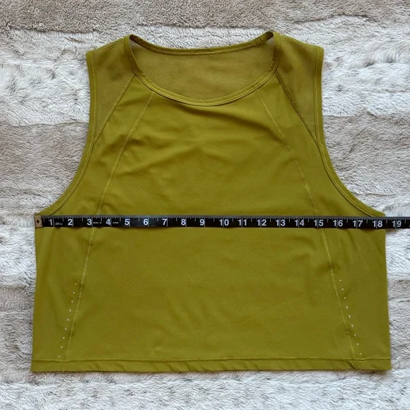 Lululemon Sculpt Cropped Tank Top in Bronze Green - Picture 6 of 11